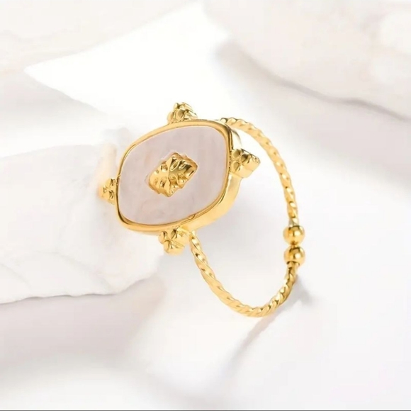 WOMEN'S RING 18K GOLD PLATED STAINLESS STEEL - Picture 5 of 6